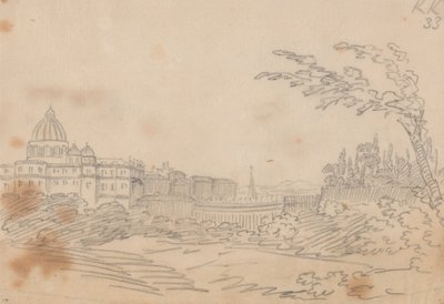 Udsigt over Vatikanet af John Robert Cozens